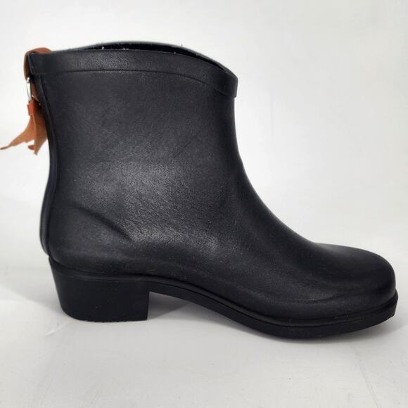 Aigle MS Juliette Bot Short Rain Boots Black Rubber Women’s EU 37 / US 6.5–7 - Picture 4 of 13